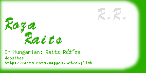 roza raits business card